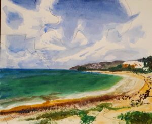 Miss Bea Rd. Beach Water Color